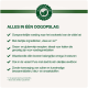 Huisdiervoedseladvertentie die de voordelen van natuurlijk kattenvoer toont: originele ingrediënten, graanvrije recepten en geen kunstmatige toevoegingen.