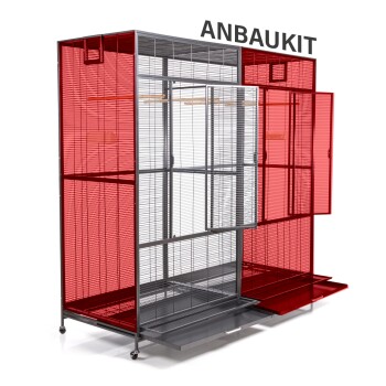 Montana Cages Voliere Anbaukit für New Sydney dunkelgrau