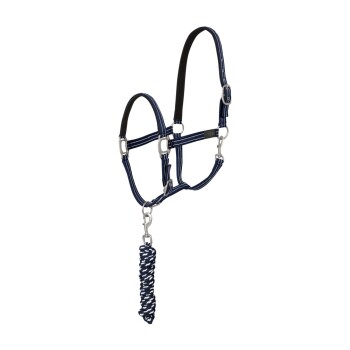 Halfterset Sportsline mit Strick blau VB/ COB (Vollblut)
