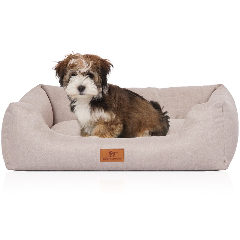 Knuffelwuff Hundebett Emma Aus Velours Mit Feinem Handwebcharakter In Pastellfarben