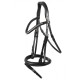 Hans Melzer Trense Valluhn schwarz/silber englisches Reithalfter Pony