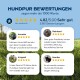Kundenbewertungen für Hundpur-Produkte zeigen eine Bewertung von 4,82/5 aus 3.861 Bewertungen, mit positiven Testimonials von Annette, Reinhard, Irmgard und Monika.