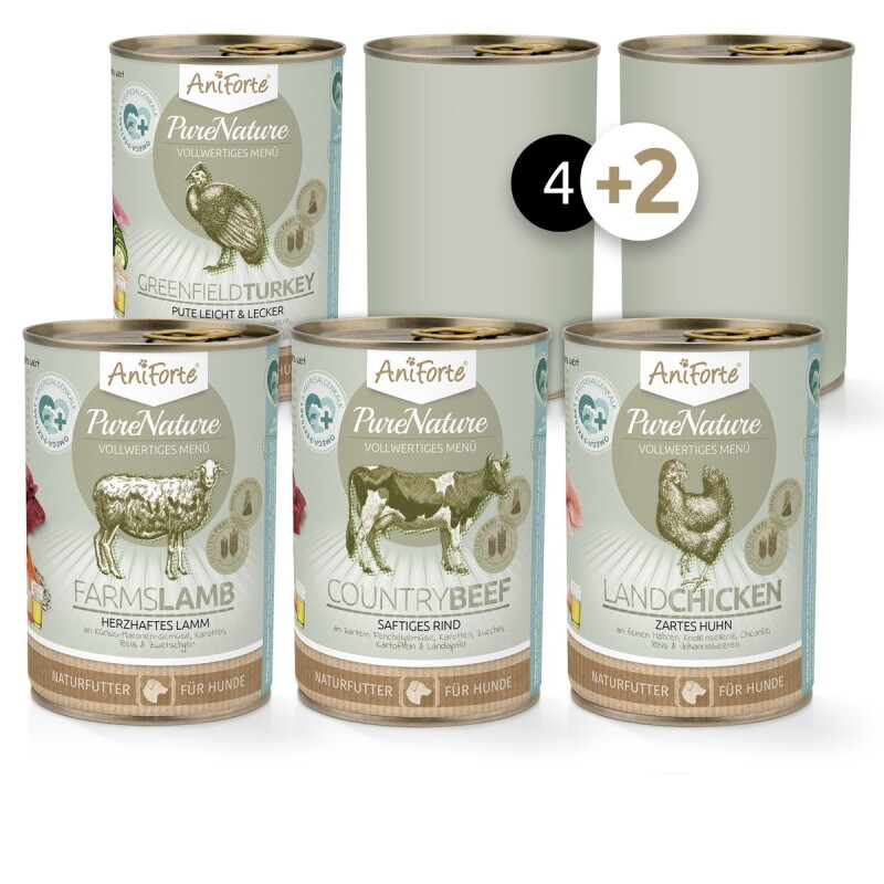 AniForte Nassfutter Mix 6 x 400 g 2,4 kg