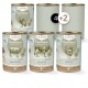 Dosenfutter für Hunde im Sortiment mit Aniforte PureNature Etiketten: Greenfield Truthahn, Farms Lamm, Country Rind und Land Huhn.