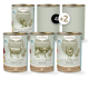 Dosenfutter für Hunde im Sortiment mit Aniforte PureNature Etiketten: Greenfield Truthahn, Farms Lamm, Country Rind und Land Huhn.