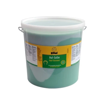 Huf-Salbe grün 5l Effol Hufsalbe in einem großen grünen Behälter mit einem weißen Deckel, beschriftet in Deutsch und Englisch, fördert gesundes Hufwachstum.