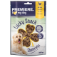 Friandises pour chien Premiere I Love My Dog Lucky Snack Shamrocks, 200g, présentant des croquettes en forme de cœur avec un design de trèfle sur l'emballage.