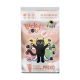 Un sac de nourriture pour chats Lucky Lou avec un chat noir de dessin animé, étiqueté "Sensible !" et des icônes pour les ingrédients de boeuf et de cheval frais.