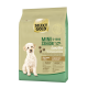 Select Gold Mini Senior dog food bag, 5-10 kg, for dogs over 8 years. Features "Sensitive" formula with lamb and rice.