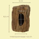 Künstliches Stamm-Versteck fürs Aquarium mit ovalem Loch, Rindenstruktur und Beschriftungen 6 cm, 8,5 cm, 4x2 cm und Innendurchmesser 4,5 cm