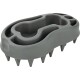 Bol d'alimentation lente pour animaux en silicone gris avec canaux en forme de labyrinthe et plusieurs pieds coniques en dessous