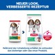 Hill's Science Plan Welpenfutter alte und neue Verpackung, deutscher Text 'NEUER LOOK, VERBESSERTE REZEPTUR' und ActivBiome+-Abzeichen