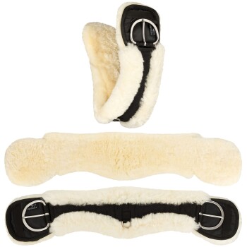Western Mondgurt anatomisch Lammfell naturfarben 65 cm