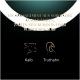 Elegante Grafik mit dem Text "Ein Arrangement aus sorgfältig ausgewählten, zarten Stückchen in einer köstlichen Soße" und Symbolen für "Kalb" und "Truthahn."