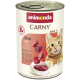 Boîte Animonda CARNY Rind (bœuf) pour chat, Adult 1+, avec chat tigré orange et morceaux de bœuf