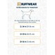 Ruffwear Größenübersicht für Hundehalsbänder, mit einer Hundillustration und Maßen: 11-14 Zoll (28-36 cm), 14-20 Zoll (36-51 cm), 20-26 Zoll (51-66 cm).