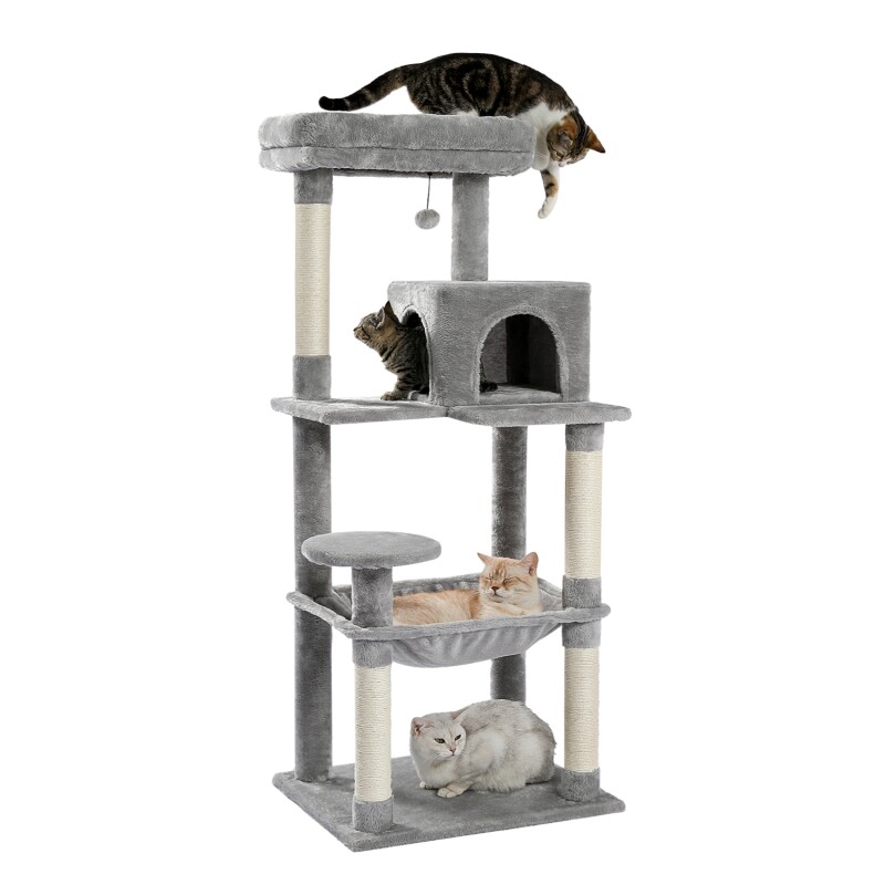 Pawz Road Kratzbaum XL für große Katzen mit Hängematte