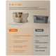 4-in-1 Katzenstreuset mit extra großer Streu-Box, Aufbewahrungsbox, Streumatte und großem Schaufel, gezeigt mit einer Katze.