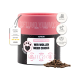 Trainingssnack für Hunde, beschriftet mit "Wir wollen Meer Chicks", mit Huhn und Lachs. Weiche Textur, getreidefrei, mit einem rosa Deckel.