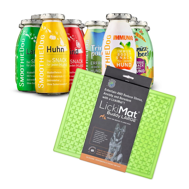 SmoothieDog Mix + Lickimat Grün 12x250 g