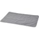 Gray pet mat with a textured surface, designed for comfort and support, displayed on a white background.