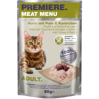 Meat Menu Adult Huhn mit Pute & Kaninchen 12x85 g