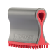Grau-rote Haustierpflegewerkzeug mit Gummiborsten, mit dem Kurgo-Logo an der Seite.