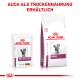 Royal Canin veterinär Katzenfutter: Beutel beschriftet mit "Renal mit Huhn" und Tüte beschriftet mit "Renal", mit "AUCH ALS TROCKENNahrung ERHÄLTLICH."