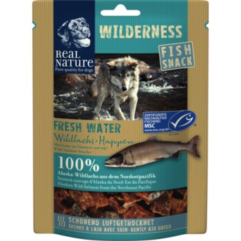 REAL NATURE WILDERNESS Fish Snack 70g Fresh Water, Fresh Water (Wildlachs-Happen)