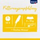 Zalecenia dotyczące karmienia ptaków: 5-10g (1-2 łyżeczki) dziennie, plus świeża woda, z ikoną zegara 24-godzinnego.