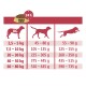Fütterungsanleitung für Select Gold Hundefutter, die empfohlene Tagesmengen basierend auf den Gewichtskategorien von Hunden von 2,5 kg bis 80 kg detailliert.