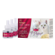Felisep Home Comfort Nachfüllpack mit drei Flaschen für Diffusoren, mit einer Katze und Lavendel auf der Verpackung, beschriftet mit "natürlich ausgeglichen."