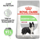 Royal Canin Digestive Care Hundefutterverpackung mit einer Border Collie-Illustration, die die Verdauungsvorteile und eine Verbesserung der Stuhlqualität um 91% betont.