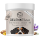 Behälter mit GelenkPulver, einem Gelenkpräparat für Hunde, mit Inhaltsstoffen wie Grünlippmuschel, Kollagen und MSM.