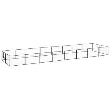 Hundezwinger Stahl schwarz 8 m, 2 m, 70 cm
