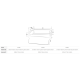 Diagramm eines Haustierbettes mit beschrifteten Abmessungen für drei Größen, einschließlich externer und interner Maße in Zentimetern.