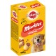 Verpakking van Pedigree Markies Original hondensnacks, met een gele doos met afbeeldingen van de snacks en een hond. 500g formaat.