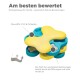 Denkspielzeug für Hunde in Gelb und Blau, ohne BPA, PVC & Phthalate, mit versteckten Belohnungen, tausende 5-Sterne-Bewertungen.