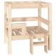 Holz-Haustierfütterungsstation mit zwei Ebenen und einer kleinen Stufe, entworfen für einen einfachen Zugang für Haustiere.