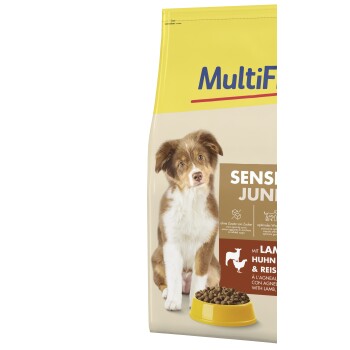 Trockenfutter Hund, Junior, Sensitive, mit Lamm, Huhn & Reis 12 kg