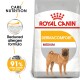 Royal Canin Dermacomfort Medium dog food bag featuring a Shar Pei, highlighting reduced allergen formula and 91% owner satisfaction.