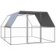 Hühnerkäfig mit Teilüberdachung 3 m, 4 m, 2 m