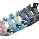 Premium Geschirr Gepolstert mit Reflektoren und Haltegriff anthrazit/ blau XS