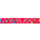 Rotes Haustierhalsband mit bunten Eis- und Popsicle-Motiven und dem aufgedruckten Wort „Magical“.