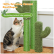 Katzenkratzpfosten aus grünem, kaktusförmigem Sisalseil mit Text „100 % Premium Natürliche Sisalseile“ und „Kratzinstinkt voll befriedigt!“
