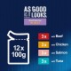 Pet food package labeled "AS GOOD AS IT LOOKS" with "Mixed Selection IN JELLY" and flavors: Beef, Chicken, Salmon, Tuna.