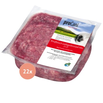 Ein quadratisches weißes Geschirr, gefüllt mit rohem Hackfleisch, auf einer Holzoberfläche platziert.