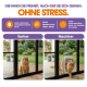 Weiße Katzenklappe mit einer transparenten Klappe, mit dem Logo "Cat Mate" oben, entworfen für einen einfachen Zugang für Haustiere.