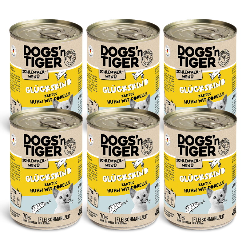 Dogs'n Tiger Glückskind Huhn & Forelle 6x400 g