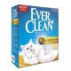 Bac à litière pour chats Ever Clean super premium avec deux chats blancs, avec un texte mettant en avant "NOUVEAU" et "Pattes sans litière."